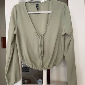 Long Sleeve Sean Foam Green Top